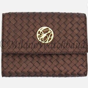 Glam Rock Brown Hand Braided High Quality Techno Silk Ladies Wallet